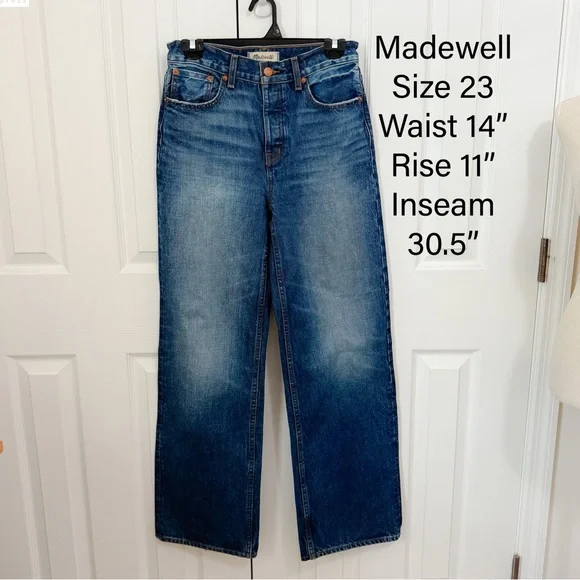Madewell Low-Slung Baggy Button Fly Wide Leg Jeans NWOT - Picture 8 of 8